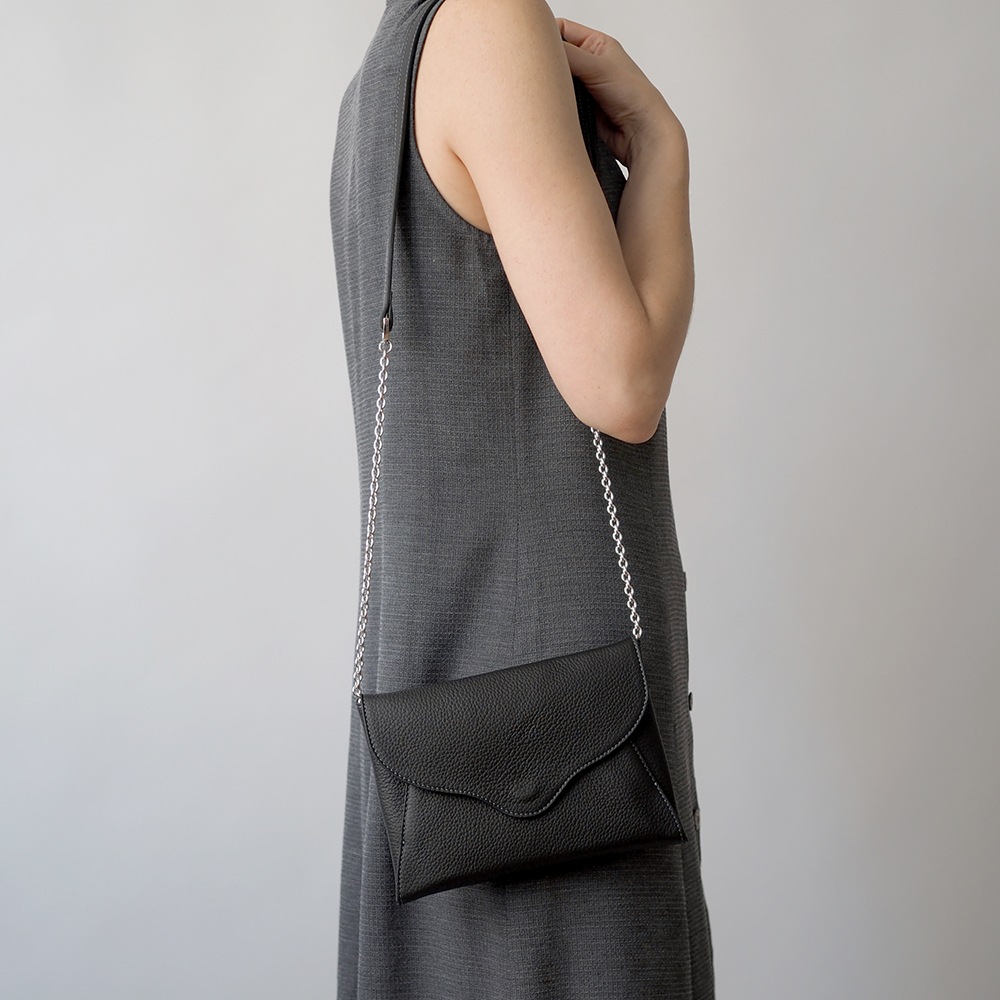 Сумка-клатч Florette из кожи теленка, черного цвета