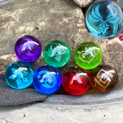 Стеклянный шарик "Genhin Impact"