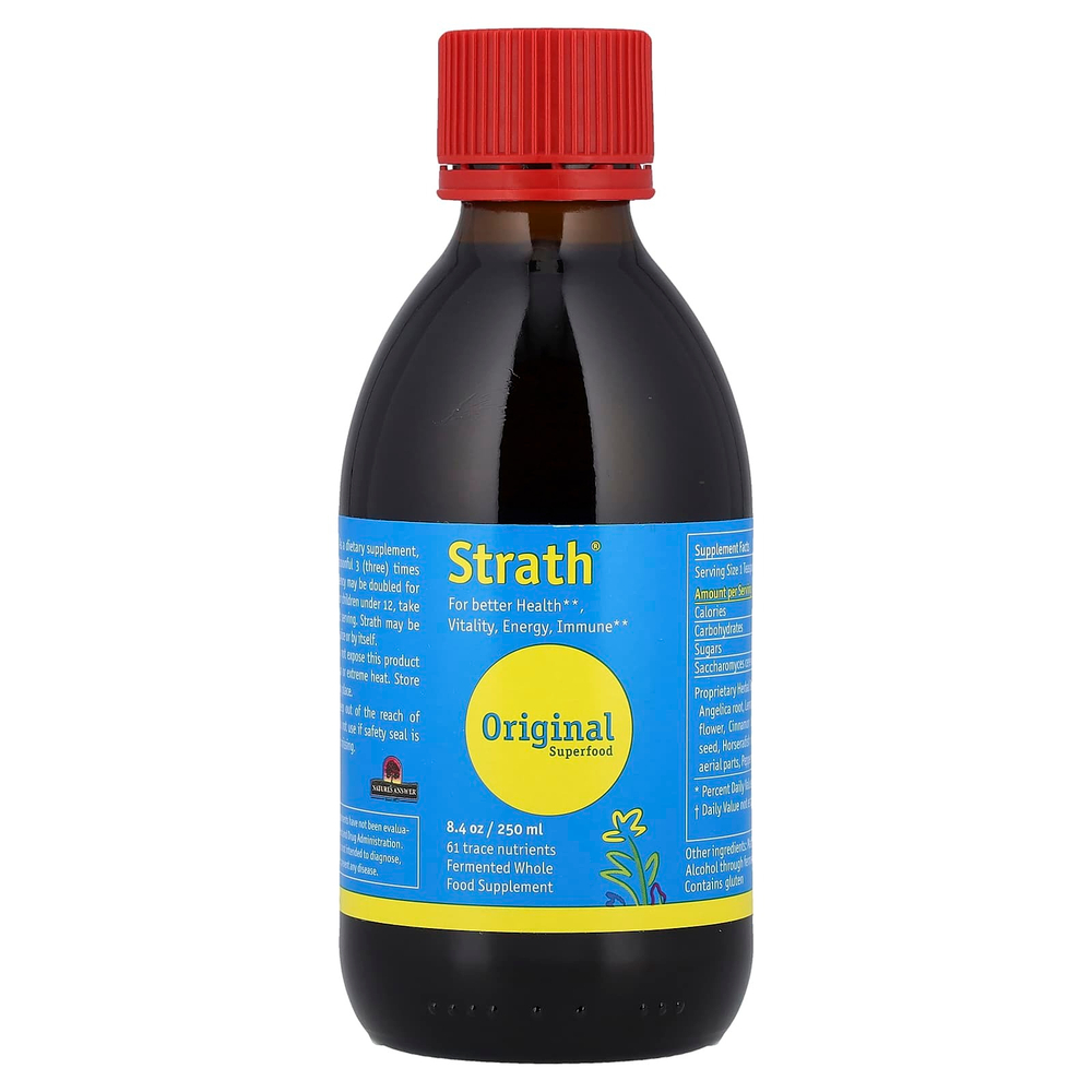 Bio-Strath, Оригинальный, постбиотик из ферментированных травяных дрожжей, 250 мл (8,4 унции)