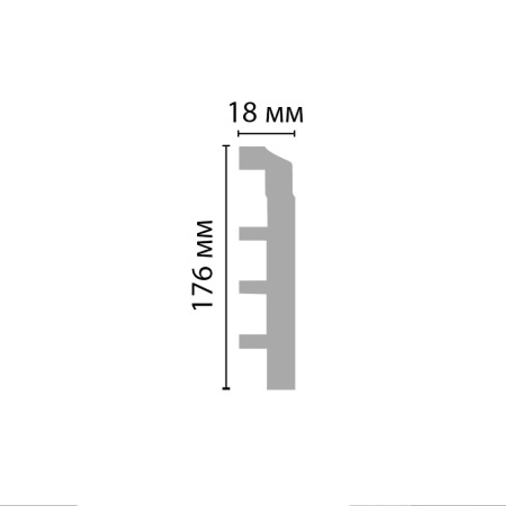 Плинтус напольный Decomaster A246 176х18х2000мм