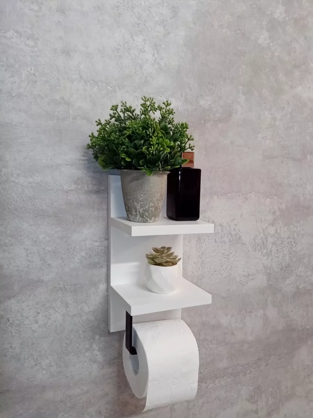 Держатель для туалетной бумаги с полками