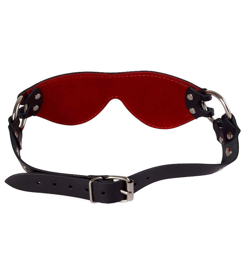 Маска Sitabella закрытая чёрная кожа