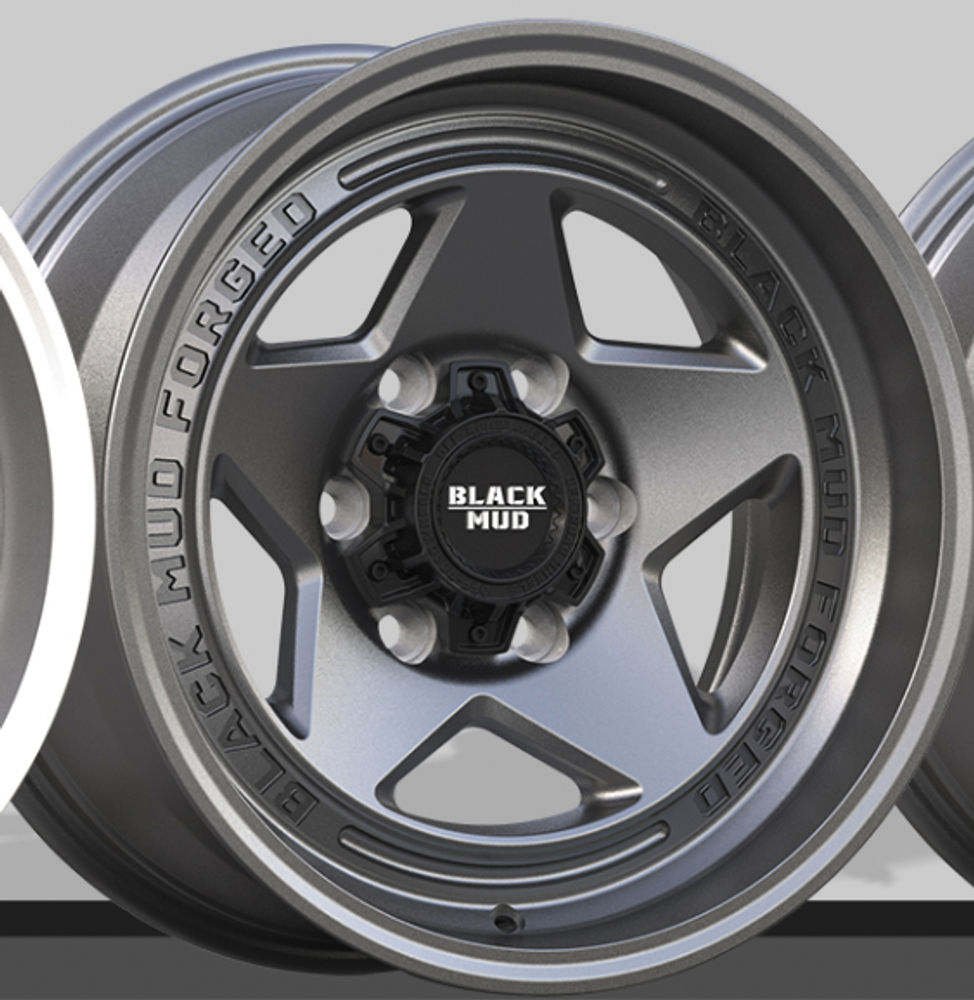 Диск колесный, кованый rt550 R17 8,0 ЕТ0 Black Mud Wheels Matte Gunmetal