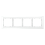 Рамка стеклянная VOLTUM S70 на 4 поста, (белый,матовый,стекло)