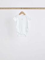 Боди с коротким рукавом для малышей Next K79-655, 7 шт., Белый, Голубой