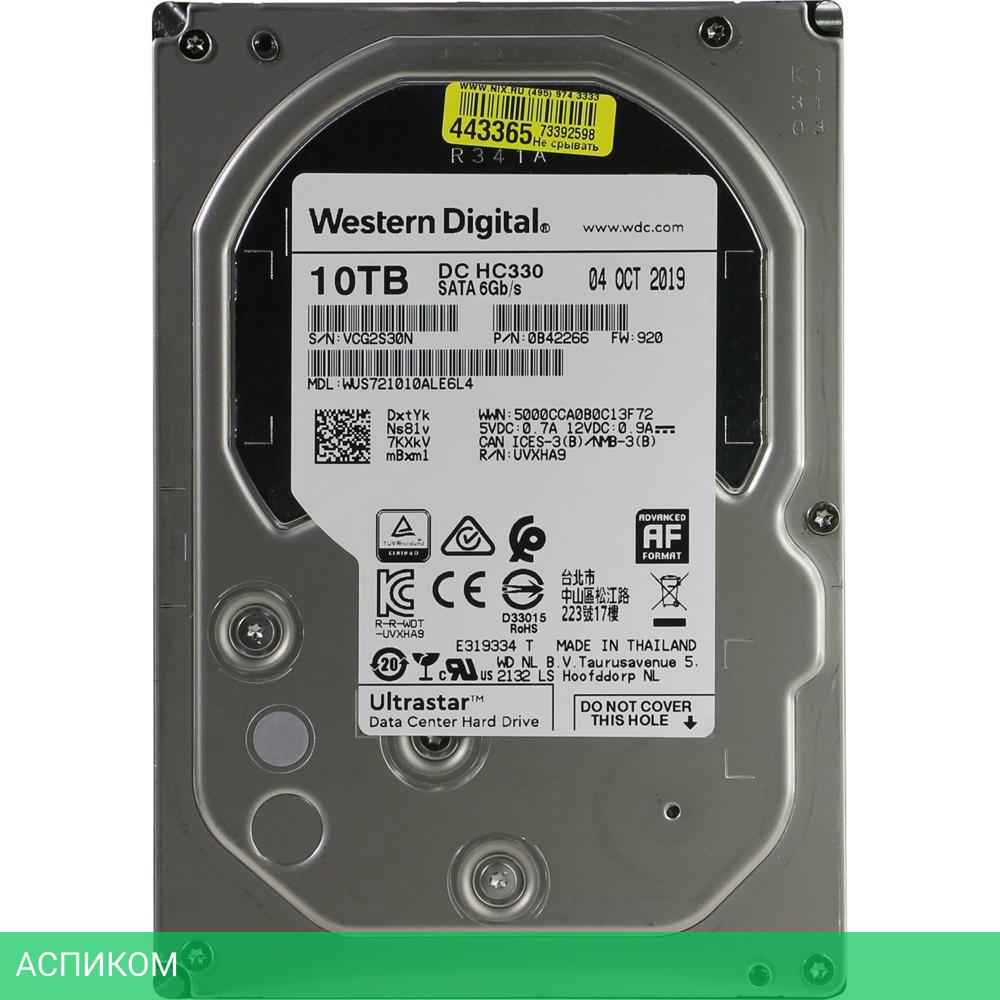 Жесткий диск WD 10TB WUS721010ALE6L4 (0B42266)