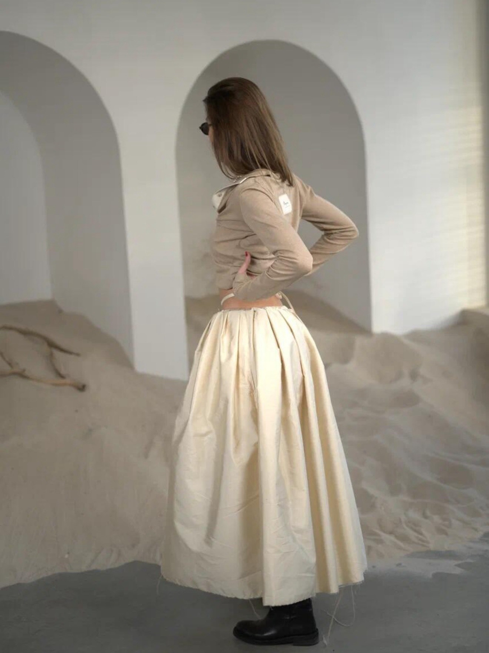 Юбка-платье из тафты 100% натуральный шелк