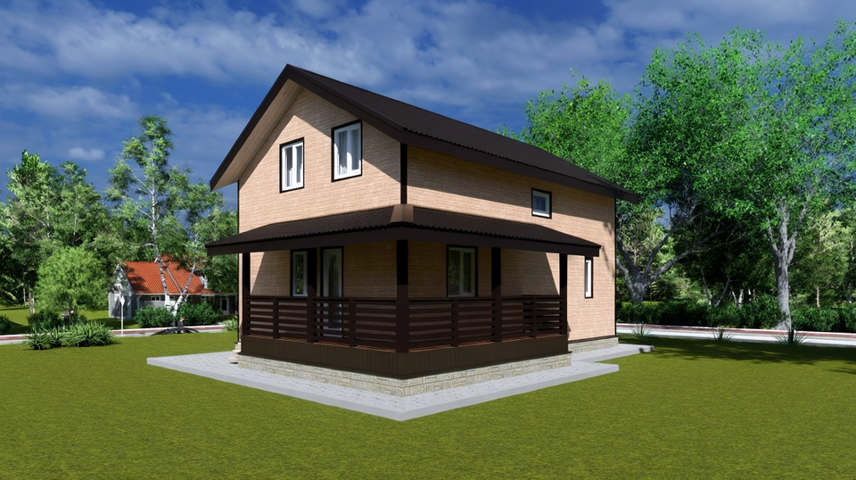 Каркас дома 10 x 11 м