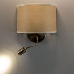 Citilux Декарт CL704306 Бра с бежевым абажуром и диммером