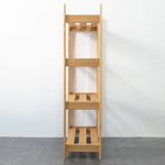 Стеллаж 64х28х116, Альберт, напольный, деревянный для рассады, цветов, игрушек, книг, на балкон, для кухни, натуральный бейц, Dipriz