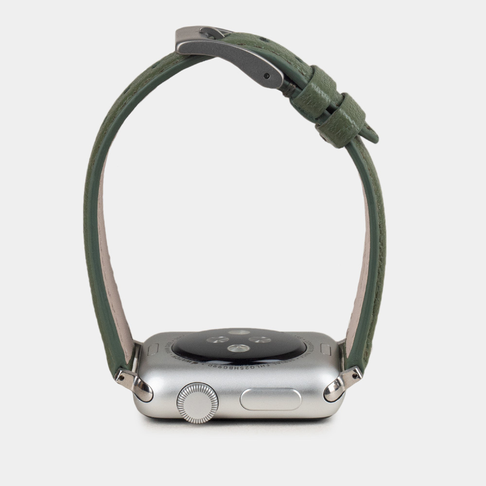 Ремешок для Apple Watch 44/45/46 mm из кожи козы, цвета хаки