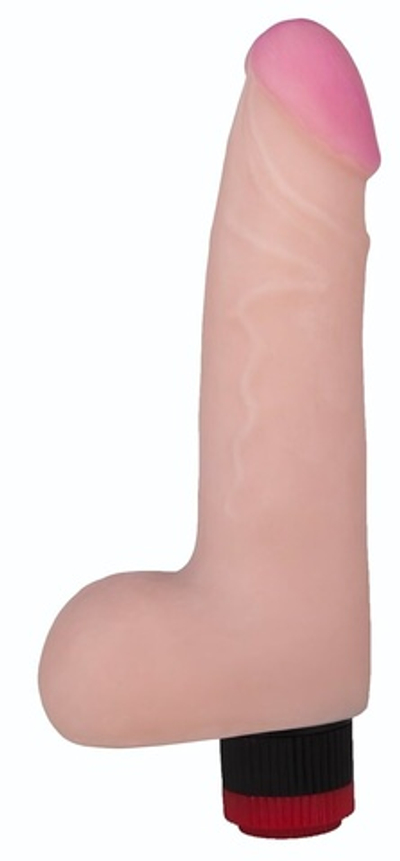 Реалистичный вибратор из материала неоскин - 22,7 см. (Цвет: телесный)