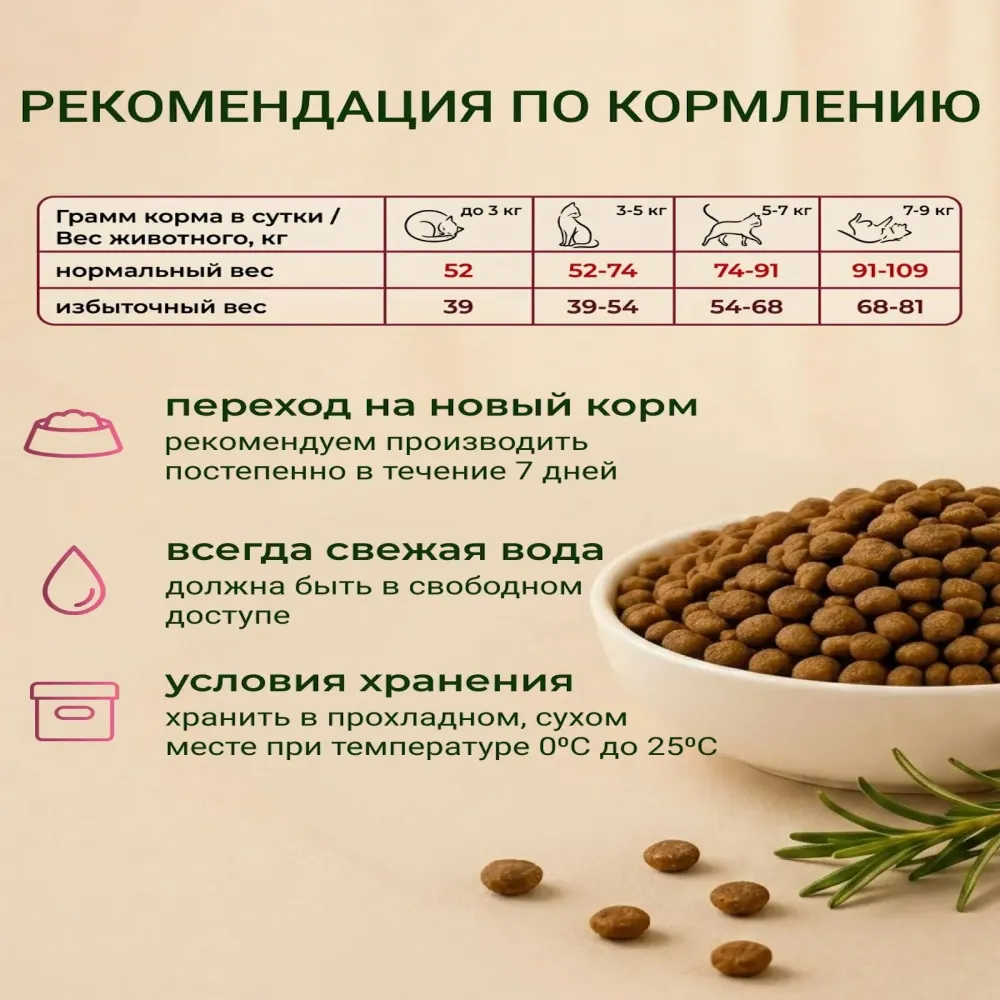Сухой корм Fealdon для взрослых кошек всех пород c индейкой