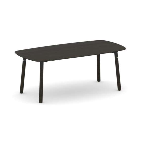 Oak Стол переговорный PR.C.SPRG-008.M Дуб Темный/Черный Матовый Гладкий 2000*1000*750