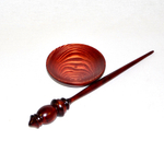 Большое опорное веретено для прядения с подставкой из древесины сосна 290 мм. Art of Siberia. B11