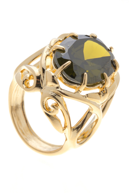 "Амина" кольцо в золотом покрытии из коллекции "Ист бум" от  Jenavi