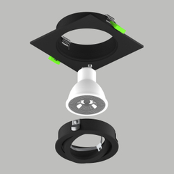 011625 Светильник SINGO BASE Quad X1 MR16 ЧЕРHЫ