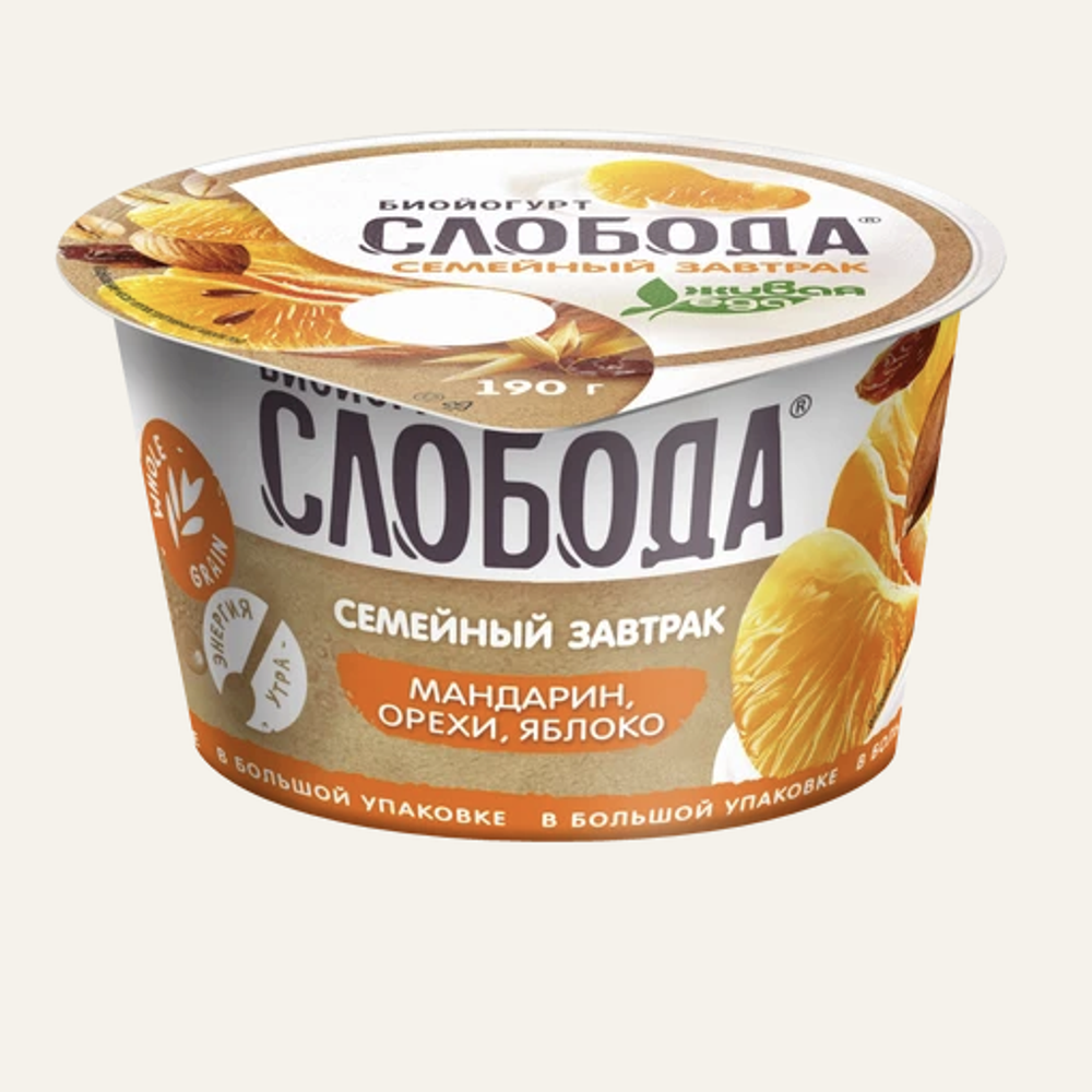 Биойогурт «Слобода» «Семейный завтрак», с лактобактериями L.casei 5,0%