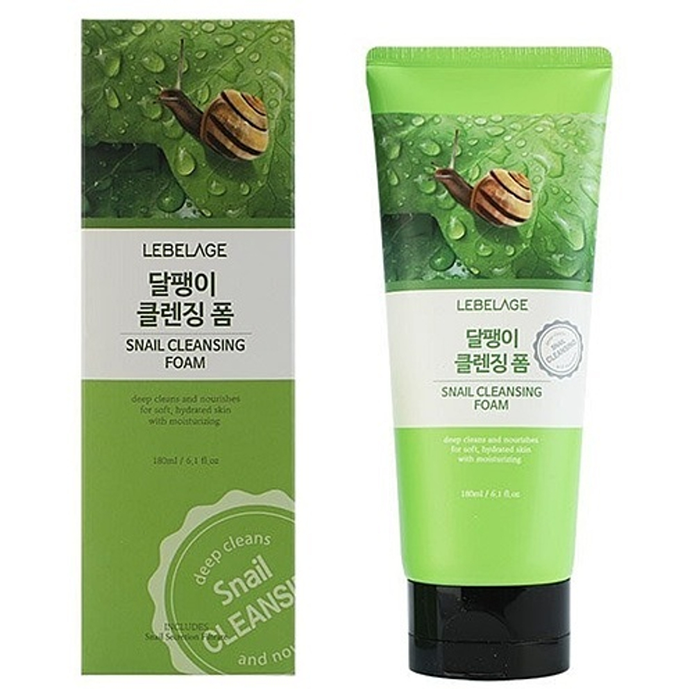 [Lebelage] Snail Cleansing Foam - Пенка очищающая с муцином улитки, 180 мл