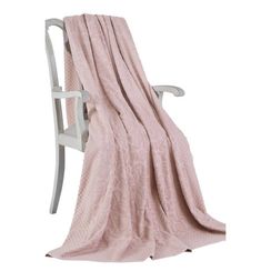 Покрывало простынь махровая ELIPS сухая роза TIVOLYO HOME Турция