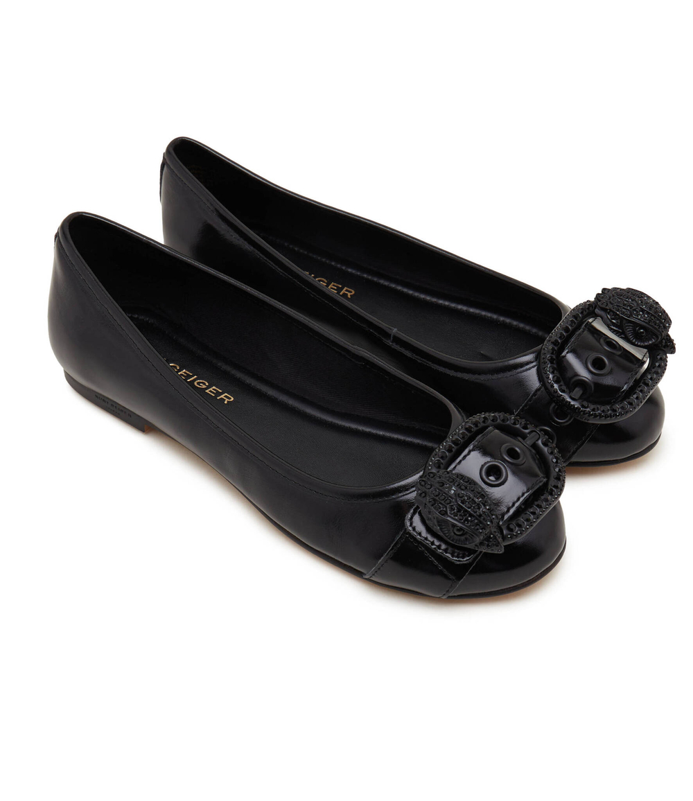 Кожаные балетки 225-mayfair drench Kurt Geiger - черный(1291200109)