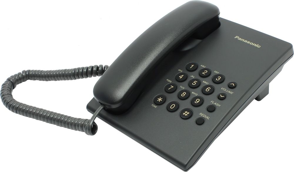 Проводной телефон Panasonic KX-TS2350RUB черный
