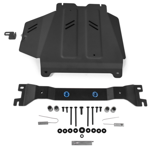 Защита КПП Rival для Mercedes-Benz G-klasse W464 (V - 2.9D (249 л.с.); 4.0 (421/585 л.с.)) 2018-н.в. (устанавл-ся совместно с 222.3947.1), сталь 3 мм, с крепежом, штампованная, 222.3948.1