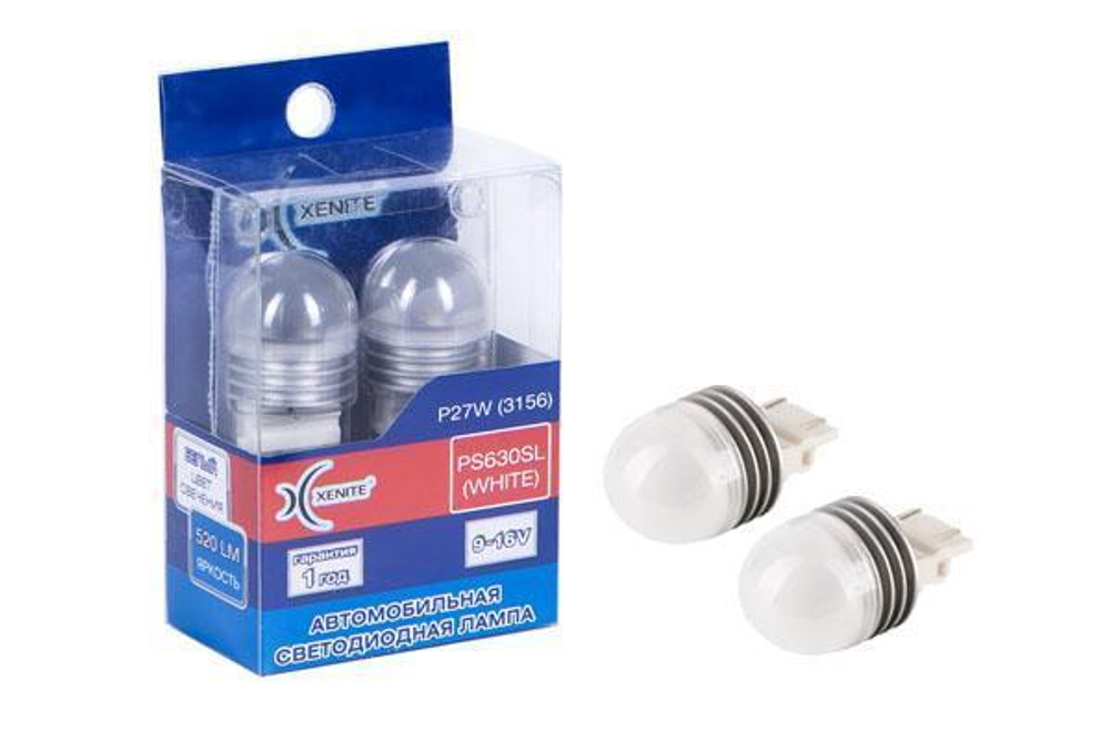 Лампа светодиодная 12V 27W без цоколя белый 6 SMD 3156 2 шт. Xenite