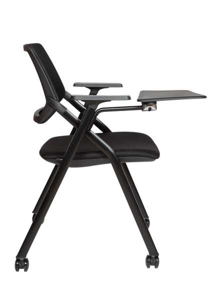 Стул Норден / Стэп М+Р / Step M+R / черный пластик / черная сетка / черная ткань/ пюпитр/ролики