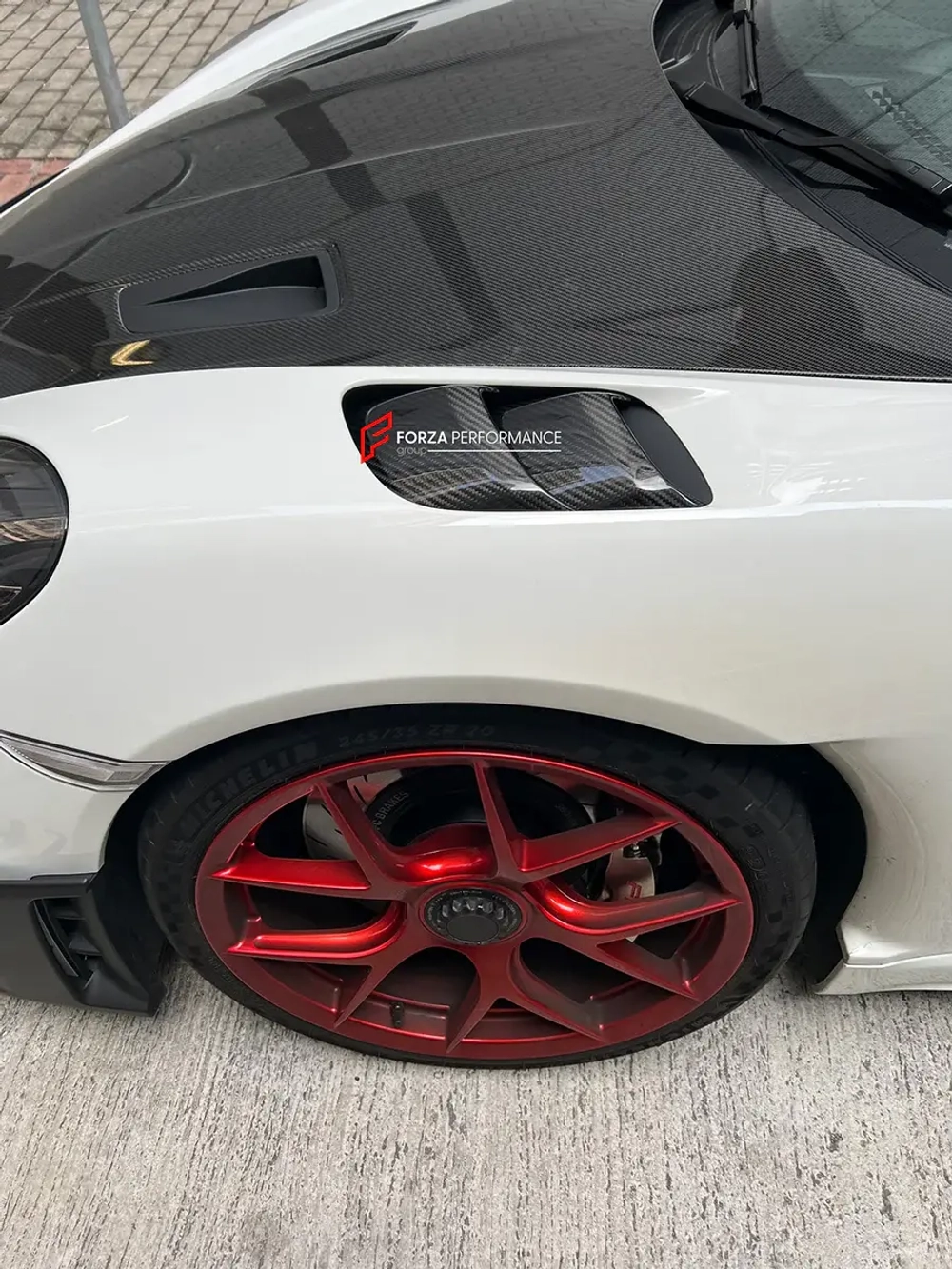 Карбоновая накладка воздуховода на крылья для Porsche 718 982 GT4RS Порше