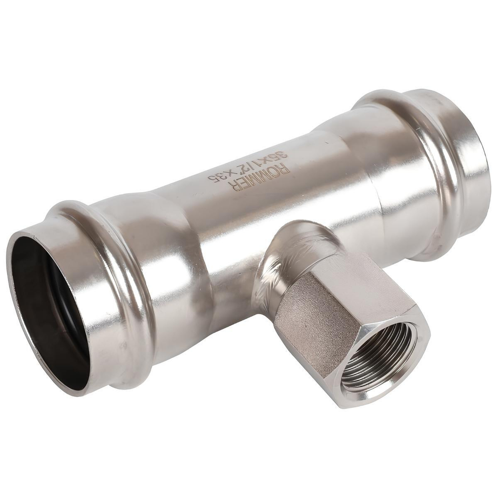 ROMMER Тройник с ВР 35x1/2" из нержавеющей стали прессовой
