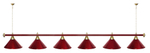 Лампа STARTBILLIARDS 6 пл. (плафоны зеленые,штанга зеленая,фурнитура золото)