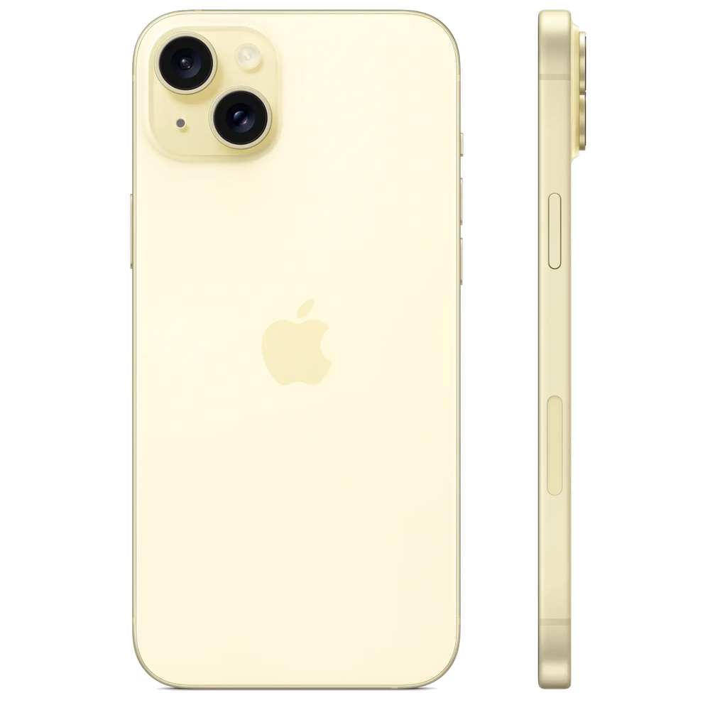Смартфон Apple iPhone 15 Plus 128GB eSIM, Yellow (Желтый)
