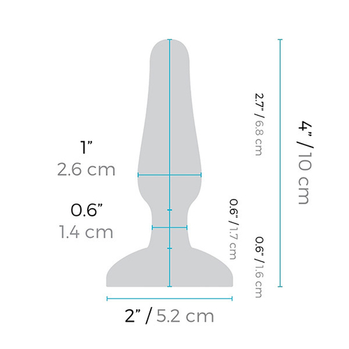 Черный анальный премиум-миниплаг 10см b-Vibe Novice Plug BV-004-BLK