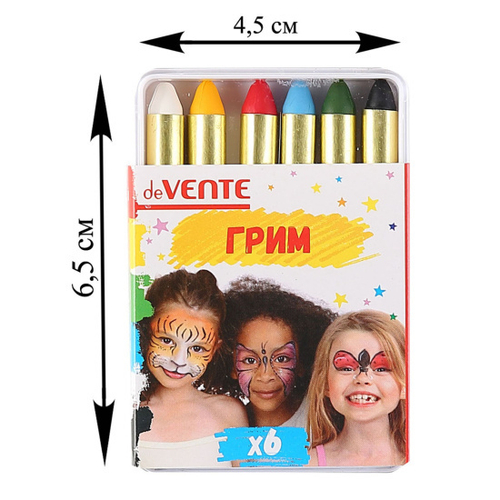 Мелки для грима 06цв пласт упак е/п DEVENTE8078722