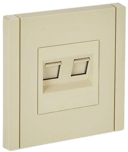 FORTE&PIANO Розетка двойная RJ11+RJ45 кат.5E FP435 ваниль IEK