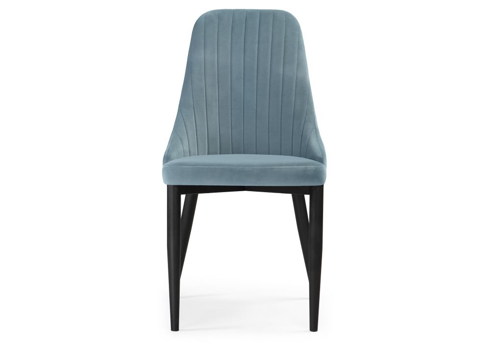 Стул на металлокаркасе Kora light blue / black