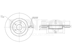 Диск тормозной передний UNIO BRD-20559