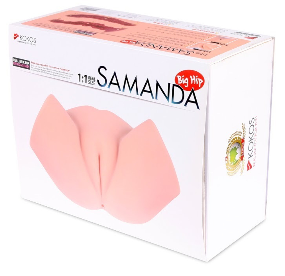 Мастурбатор Samanda 3D вагина, анус полуторс, Без вибрации