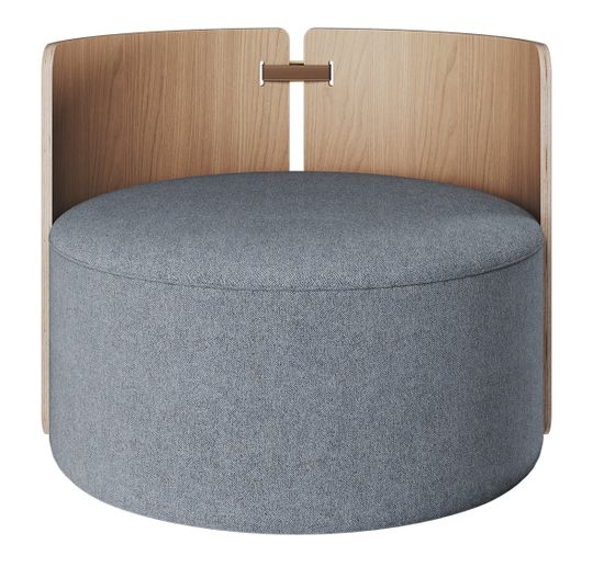 Кресло крутящееся Lagom 800 (серый твид, натуральный дуб)