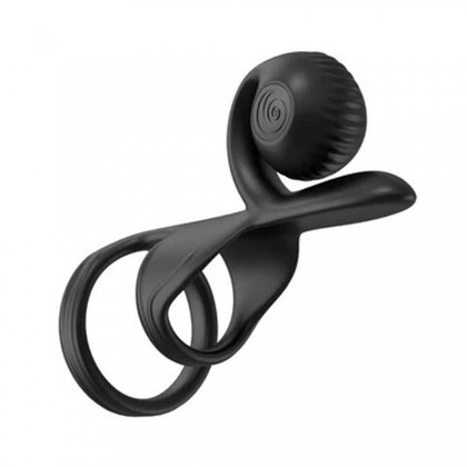 Стимулятор для пар в виде эрекционного кольца SVibe Snail JOVI черный