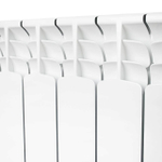 Радиатор биметаллический STOUT Space 500 - 8 секций (подключение боковое, цвет белый)