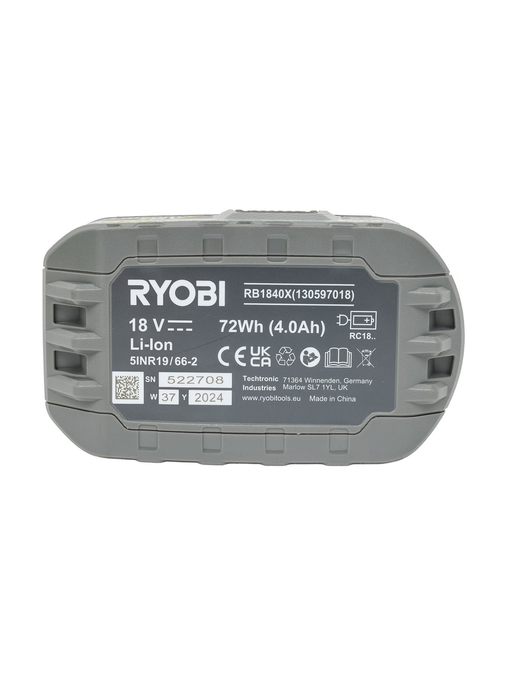 Набор 2xRB1840X + RC18120 RC18120-240X (18В; 4 Ач)  Ryobi 5133005092