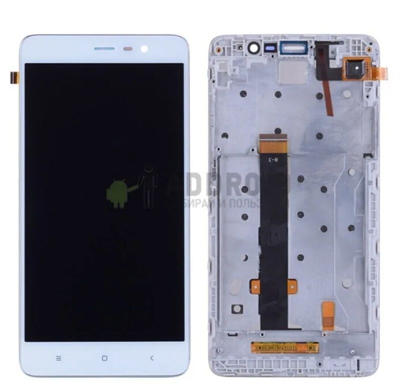 Дисплей для Xiaomi Redmi Note 3 Pro SE в сборе с тачскрином на рамке (White)