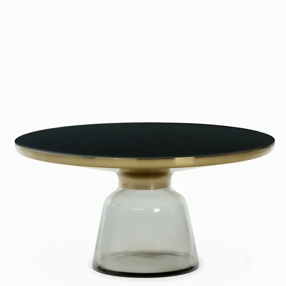 Кофейный стол Vaso Glass Ø75х38 см, серый