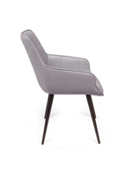 Стул Capri поворотный 90 градусов, функция возврата, антишум бархат светло-серый 26/ опора конус