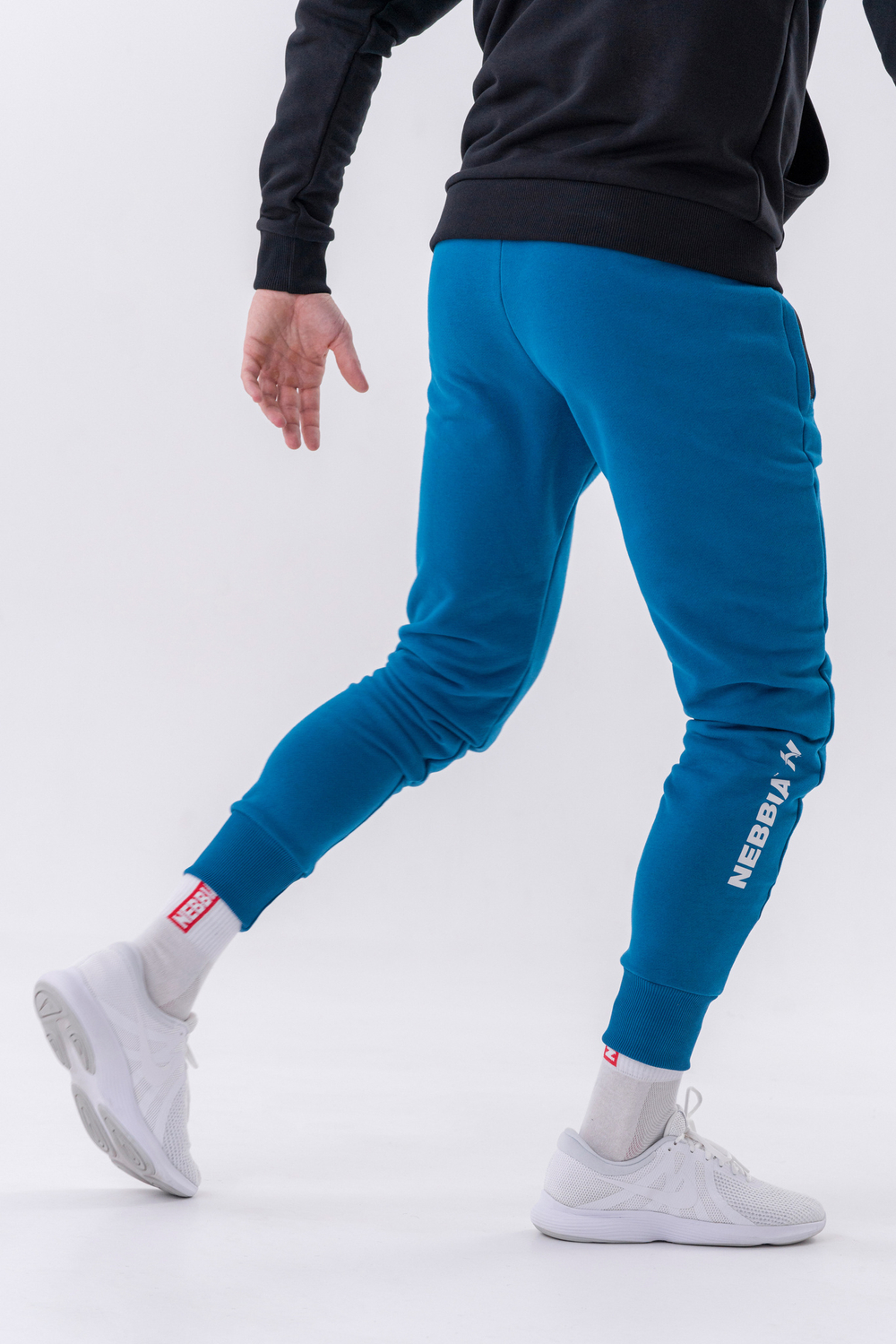 Брюки SLIM SWEATPANTS WITH ZIP POCKETS "RE-GAIN" 320 Синие