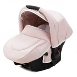 Детская универсальная коляска Adamex BIBIONE Deluxe SD-4 (3в1) Светло-розовая эко-кожа