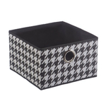 Короб для хранения "Пепита", Д280 Ш280 В180, черно-белый