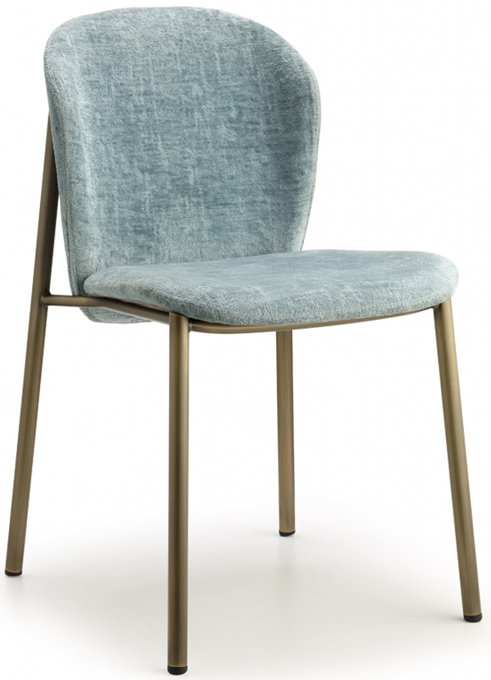 Стул с обивкой Scab Design Finn, винтажная бронза, светло-зеленый